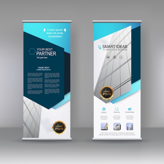 Vertical banner stand template design