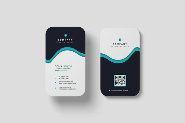 Vector vertical business card design