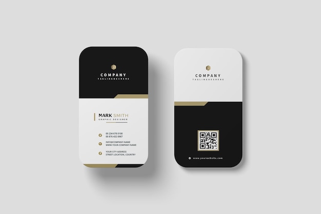 Vector vertical business card design