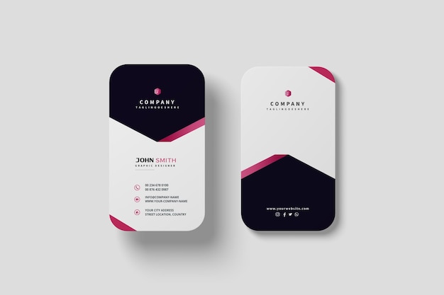 Vector vertical business card design