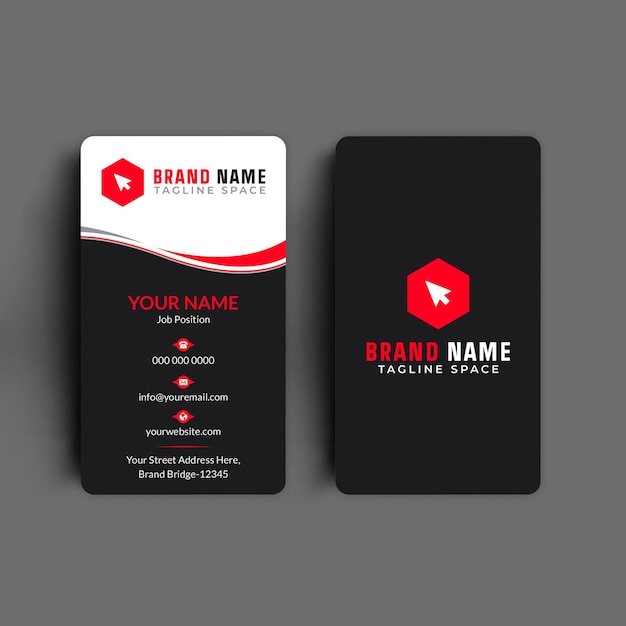 Vertical business card template