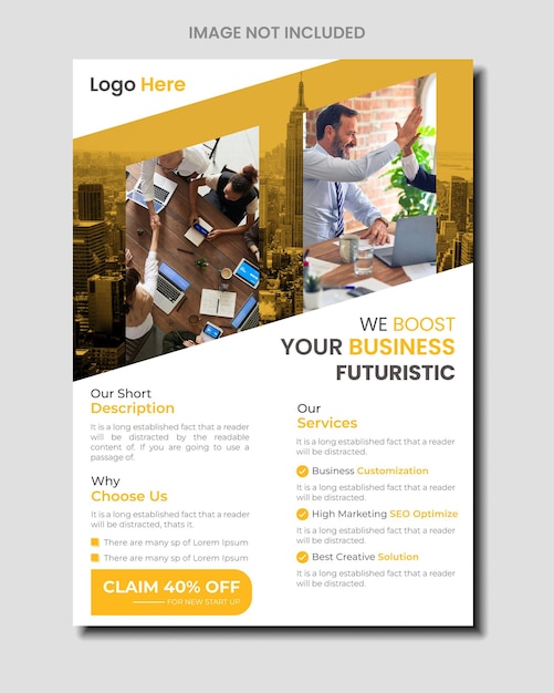 Vertical business flyer design Corporate and Modern business template