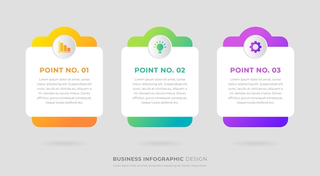 Vertical business infographic design template