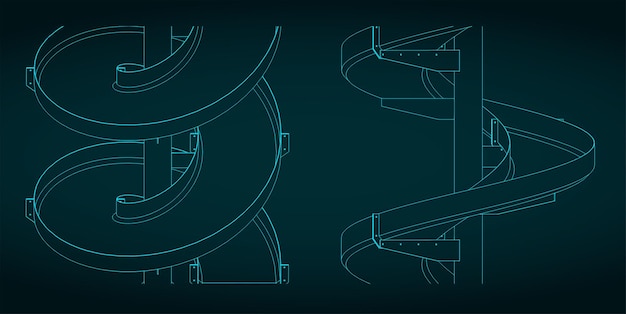 Vertical conveyor isometric drawings