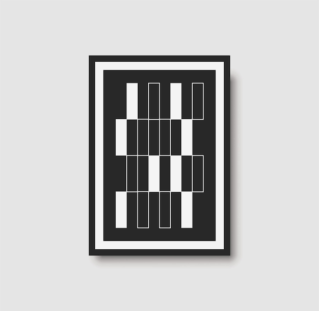 Vertical geometric wall art print