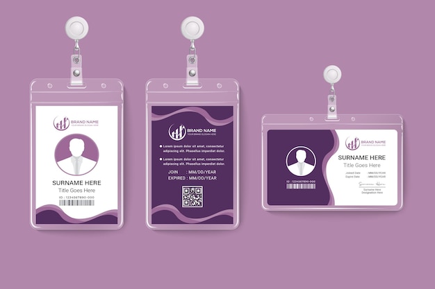 Vertical and Horizontal ID Card Template design