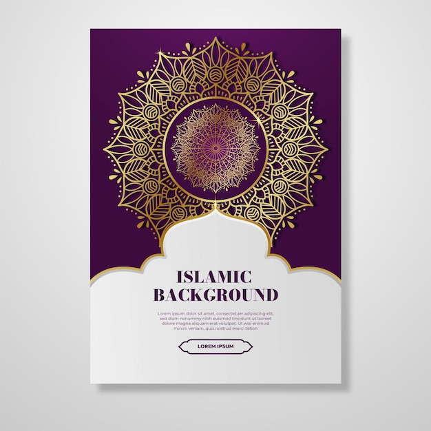 Vertical islamic background poster template