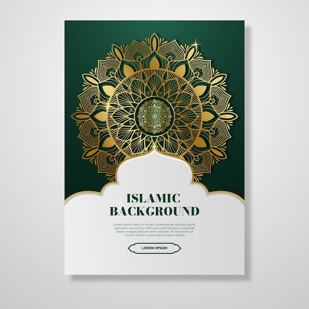 Vertical islamic background poster template