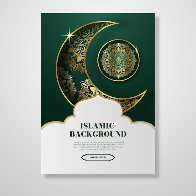 Vertical islamic background poster template