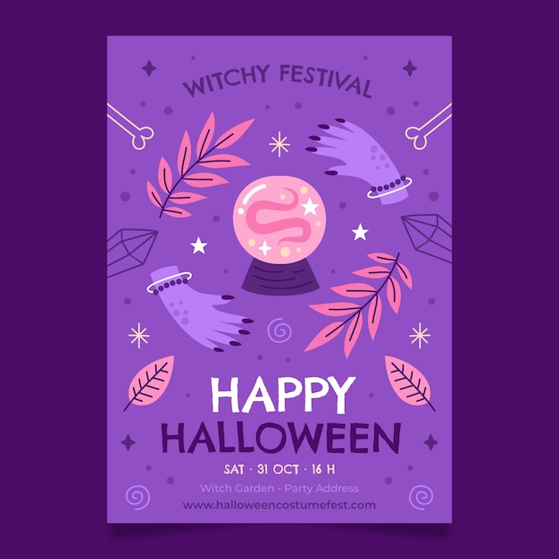 Vertical poster template for halloween celebration