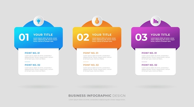 Vertical process infographic design template