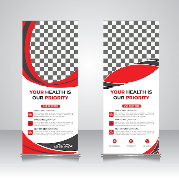 vertical roll up banner template