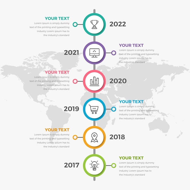 Vertical Timeline Infographics