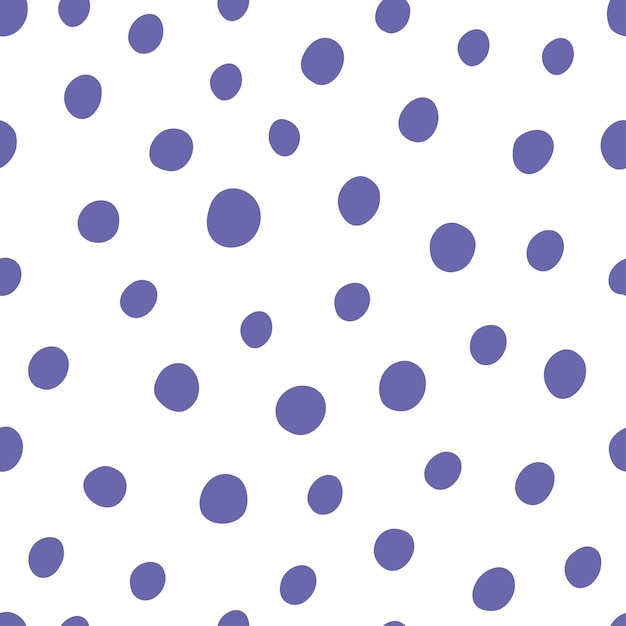 Very peri color spots seamless pattern with white background.