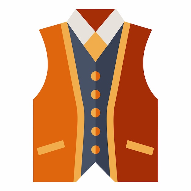 a vest with a blue and orange vest that says  the number 1