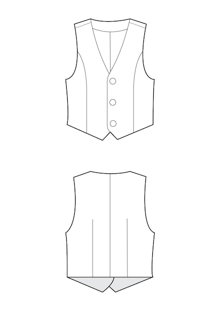 Vector a vest with a collar and a vest that says suit