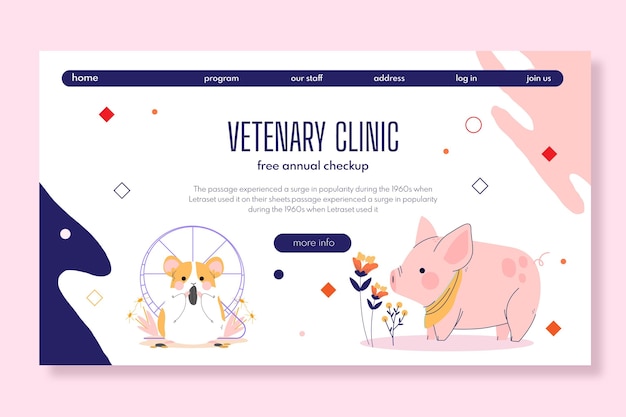 Vetenary clinic banner template design