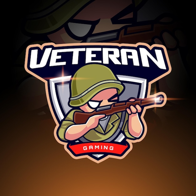 Veteran Army Esport Gaming Logo Template