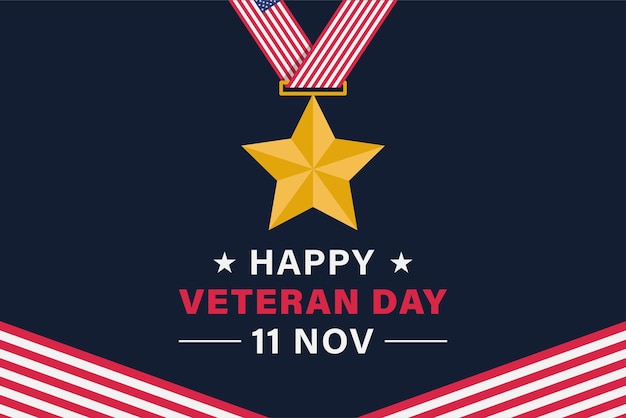 Veteran day vector background banner poster