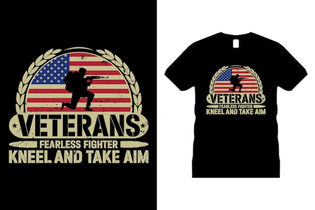 Veteran Graphic T-shirt Design Vector. usa, T shirt, military, freedom, flag, army, memorial,