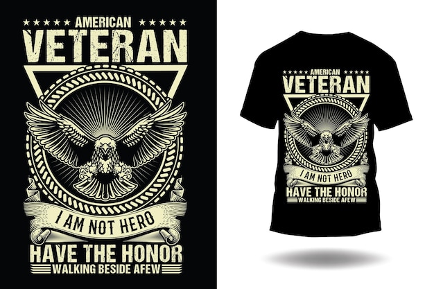 Vector veteran graphic tshirt design