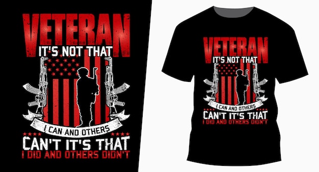 Veteran It's Not That typography vintage veterans day tshirt design