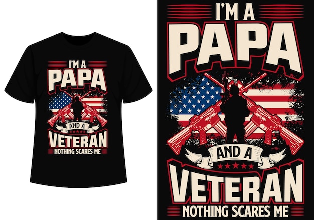 Veteran papa tshirt design