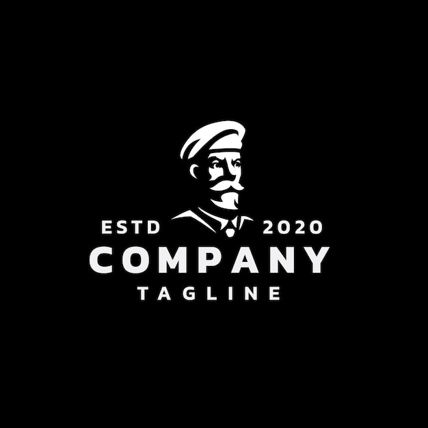 Veteran soldier silhouette logo desig