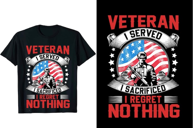 veteran  t-shirt design vector graphic