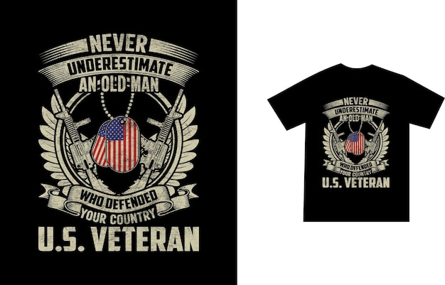 Veteran Tshirt Design And independence day, Usa Flag vector or American Soldier Poster