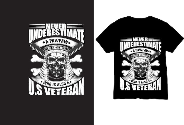 Vector veteran tshirt design