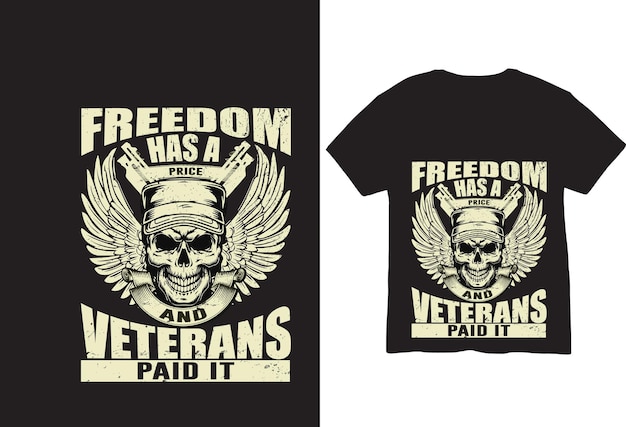 Vector veteran tshirt design