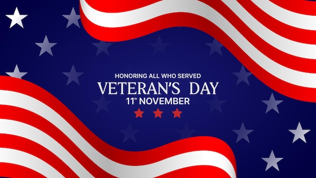 Veteran39s day background design for banner poster invitation or social media