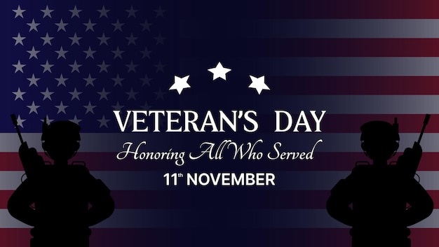 Veteran39s day background design for banner poster invitation or social media