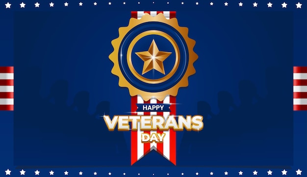 veterans day background vector. happy veterans day banner