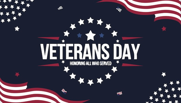 Vector veterans day celebration vector honoring all who served with patriotic design elements