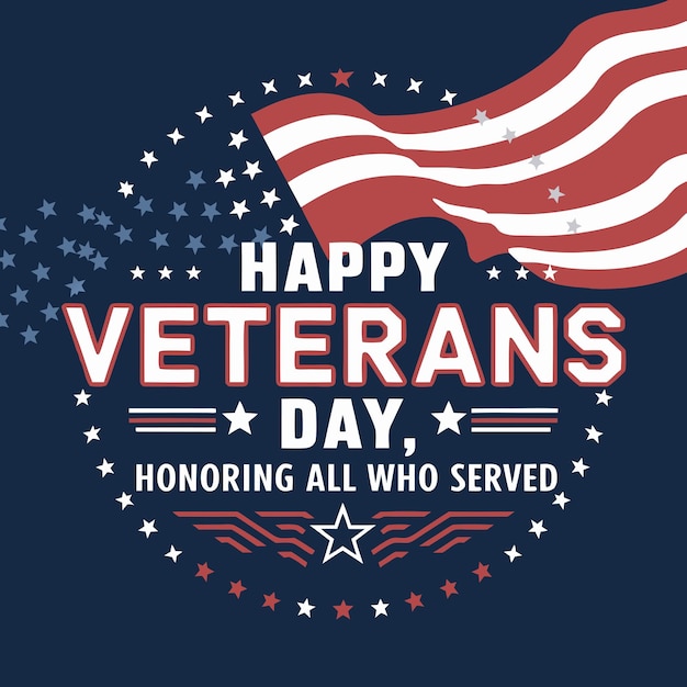 Vector veterans day celebration