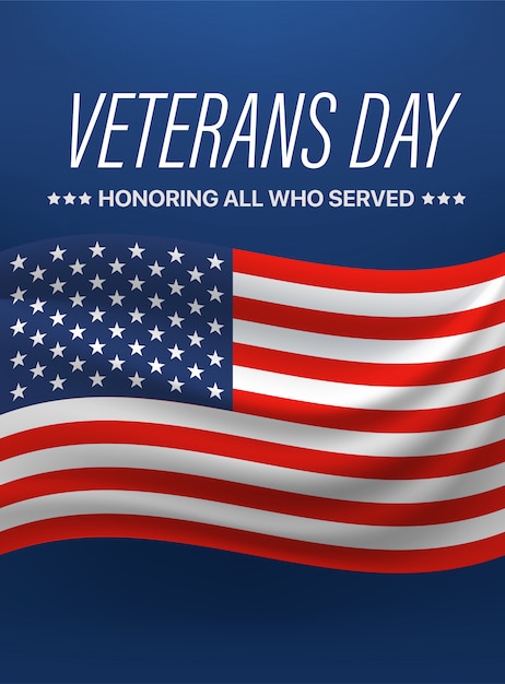 Veterans day. Honoring all who served. Vector illustration