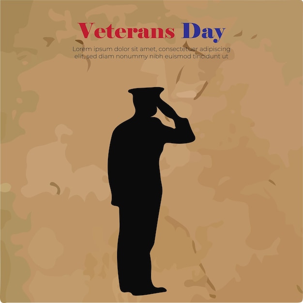 Veterans day social media template for Instagram post feed