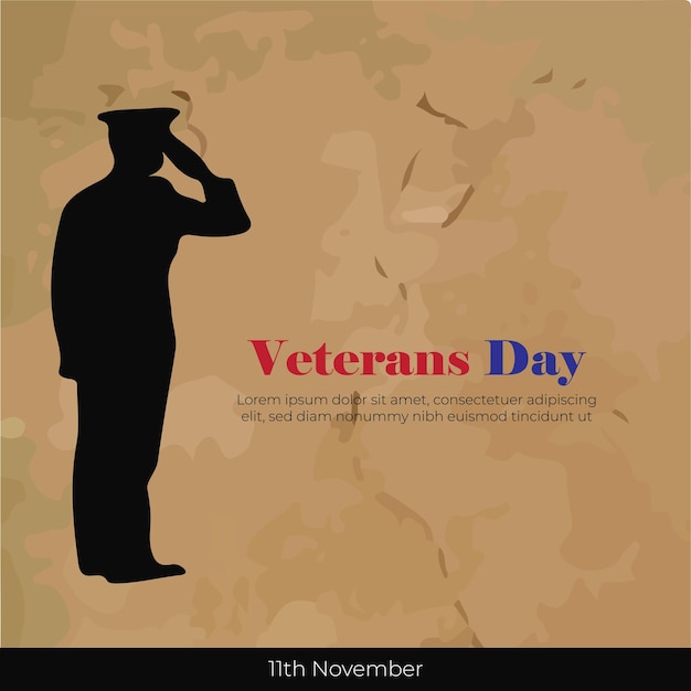 Veterans day social media template for Instagram post feed