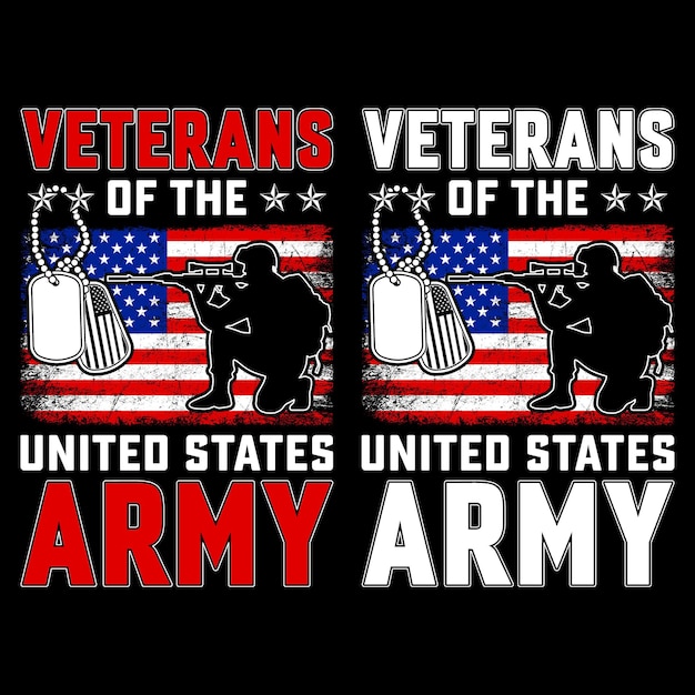 veterans of the united states army gift tshirt design