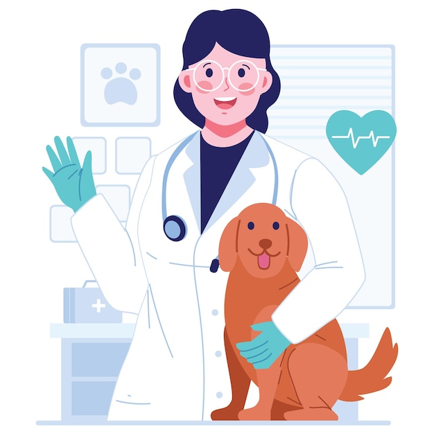 Veterinarian Character Illustration