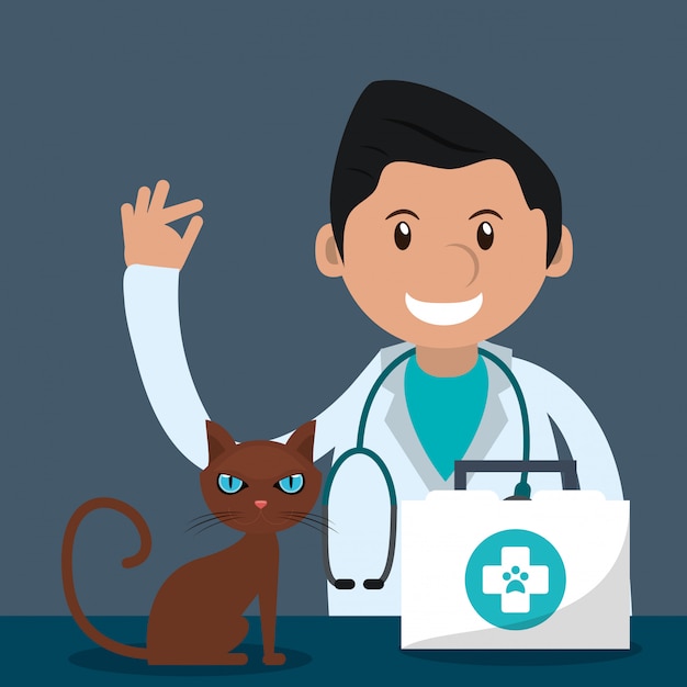 veterinarian related icons image 