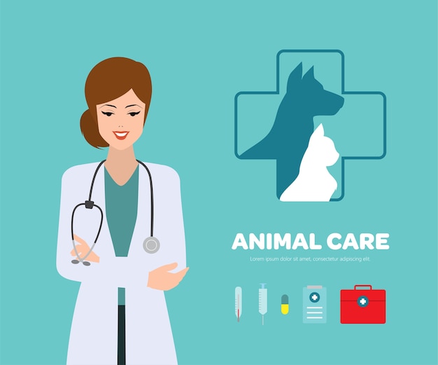 veterinarian with medical background.