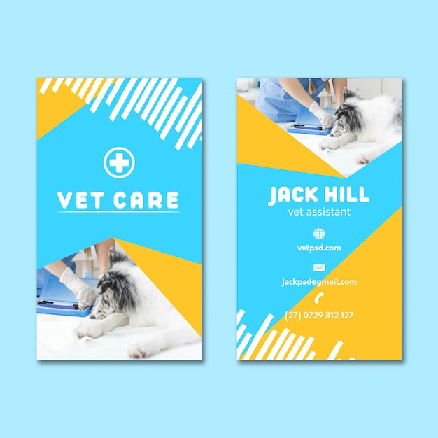 Veterinary double-sided business card