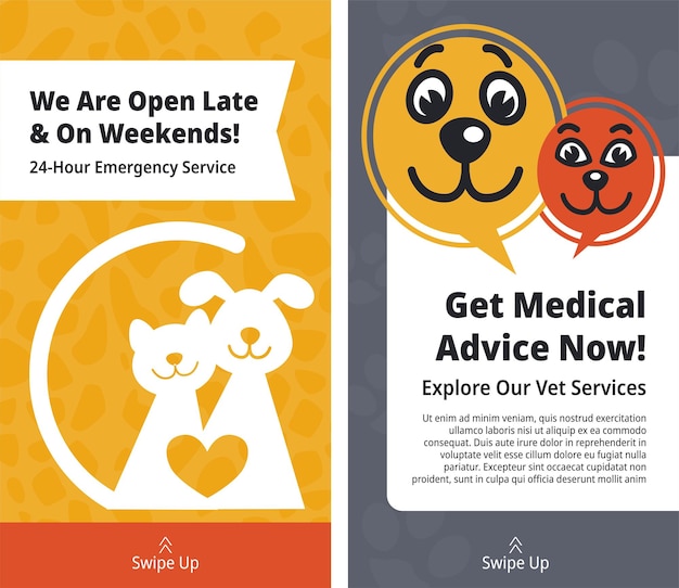 Veterinary get medical advice we are open banner