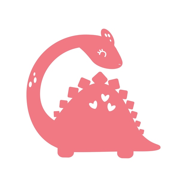 Vetor pink dinosur shape