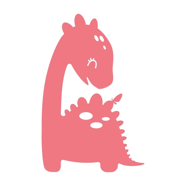 Vetor pink dinosur shape