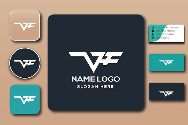 VF monogram logo template