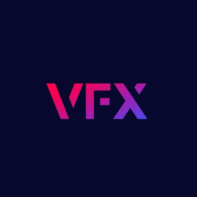 Vfx letters vector logo design